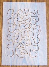 Stipple Quilting Stencil A5 Mask Reusable PP Sheet for Arts & Crafts, DIY