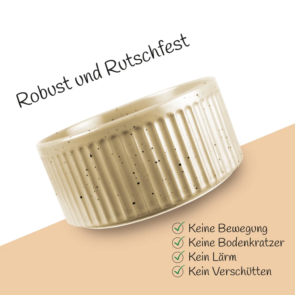 2er Set 400ml Keramik Napf Hunde Hundenapf Futternapf Fressnapf Katze rutschfest - Bild 3 von 4