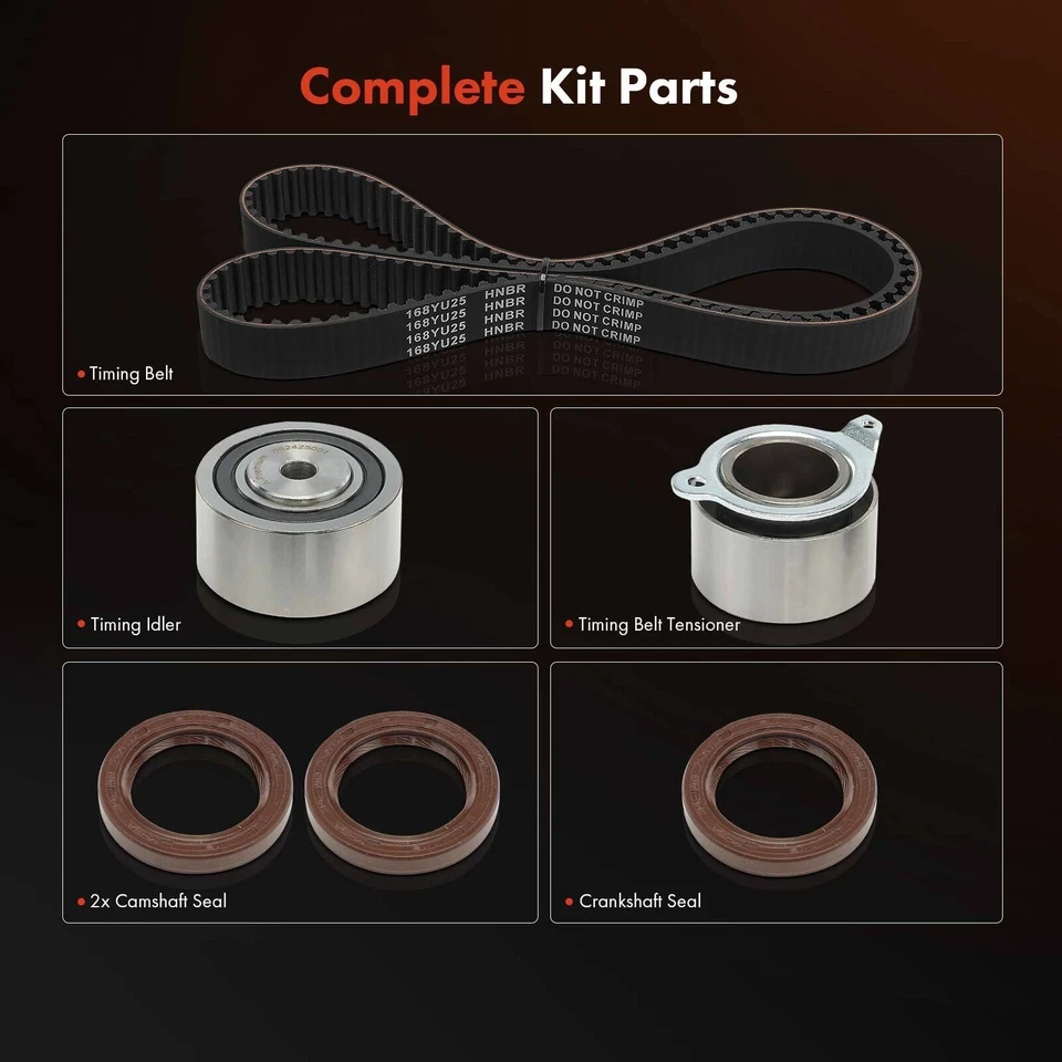 7x Kit de correa de distribución para Kia Sportage 1995 1996 1997 1998 1999 2000-2002 L4 2,0 L Foto 2 de 4