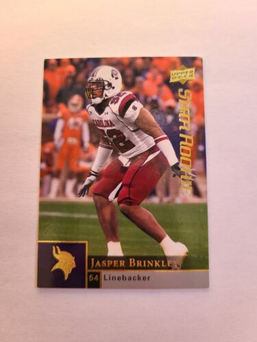 2009 Upper Deck Rookie RC #285 Jasper Brinkley Minnesota Vikings Football Card