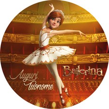 Cialda BALLERINA Decorazione Torta Ostia o Zucchero Personalizzata tondo2