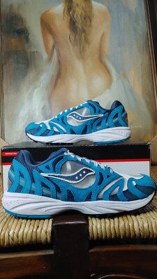 Saucony Grid Azura 2000 Size 8.5 9 9.5 Denim Capri Marine Blue White S70491 4