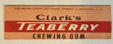 Clark’s Cheery Gum Sleeve Clark Brothers Chewing Gum Company Teaberry Candy