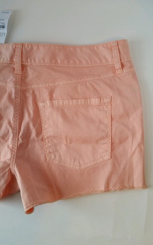 Pantaloncini donna Ann Taylor Loft Peach arancione chiaro taglio orlo grezzo taglia 29/8 nuovi con etichette - Foto 3 di 7