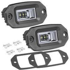 2x 4 80w Flush Mount Led Pods Work Light Bar Flood Driving Reverse Off Road Ute