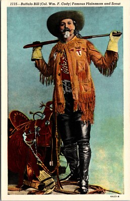 Vintage Postcard Buffalo Bill Wm F Cody Famous Plainsman Scout Sanborn Unposted