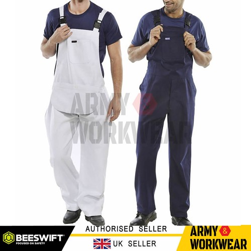 Click Mens Bib And Brace Painters & Decorators Work Overalls Engineers Dungarees eBay