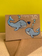 Carte d'anniversaire papa | I Whaley Love You Dad motif