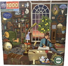 Jigsaw Puzzle 1000 Piece - "Alchemist's Library" by eeBoo - Complete