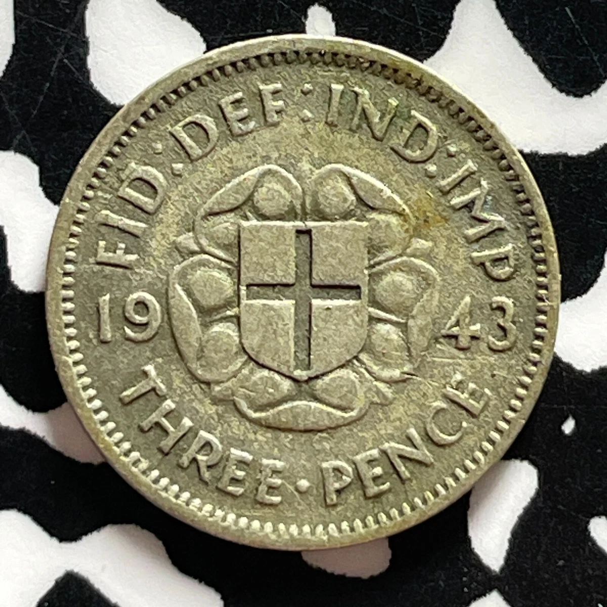 未经认证1943 年英国三便士硬币| eBay