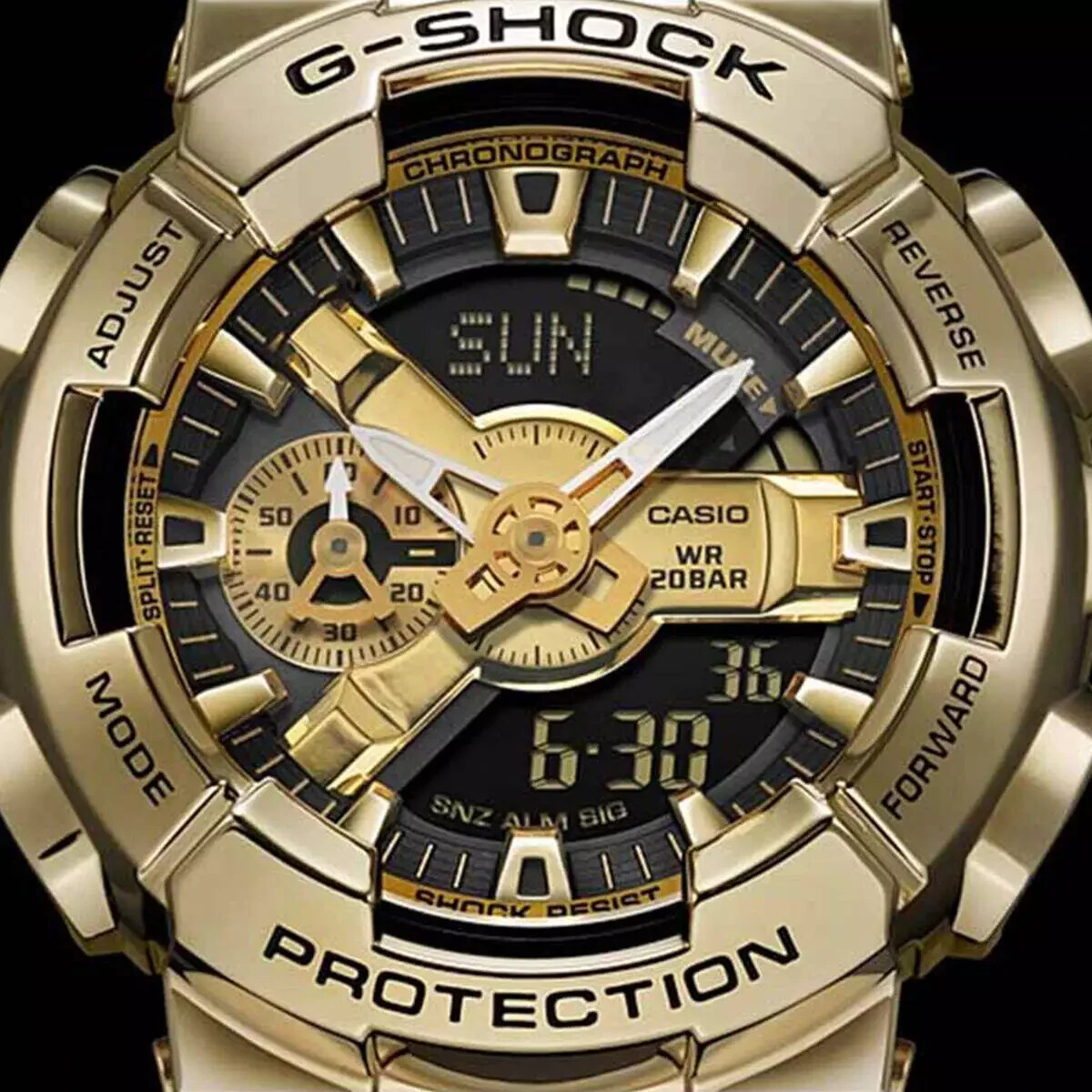 G-SHOCK GM-3110PR-1A ゴールド/ブラウン Casio G-Shock Analog-Digital Shock Resistant Gold Bezel Men's