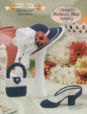 OOP  CROCHET ANNIE'S MINIATURE SHOE SOCIETY SPECTACULAR SPECTATOR