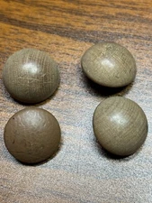 Buttons 4 light brown dome shank round shank 3/4 inch READ