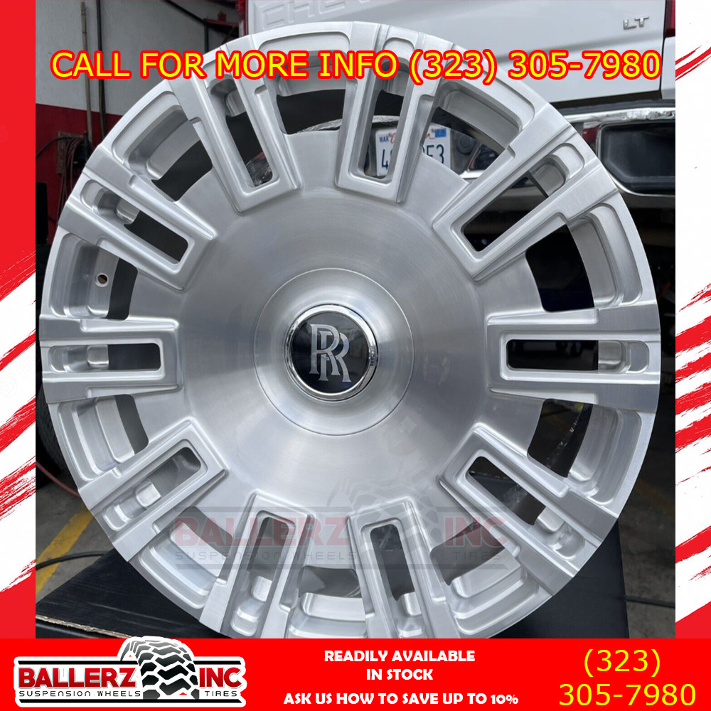 24" Forgiato Licenziato Monoblock Rolls Royce Fitment XL Cap Wheel-Tire Pkg