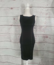 Alice + Olivia Employed Leather Trimmed Black Dress Size Small NWT
