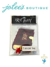 Lot of 6 True Faith Holy Bible Jolee's Boutique 3D Scrapbook Stickers