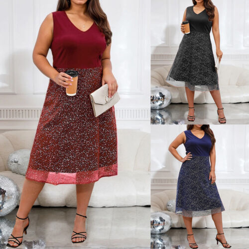 NO Print Party/Cocktail Mesh A-Line Polyester Knee Length NO Sleeveless V-Neck