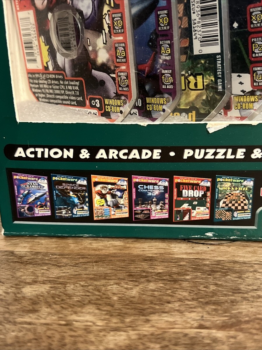 Pocketware 6 CD-ROM Game Pack Action And Arcade+ Puzzle & Board