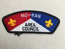 Mo-Kan Area Council cb white letter BSA CSP Patch