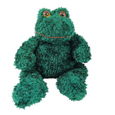 Russ Berrie Green Frog Count Silky Sparkle Fur Plush No Accessories Replacement