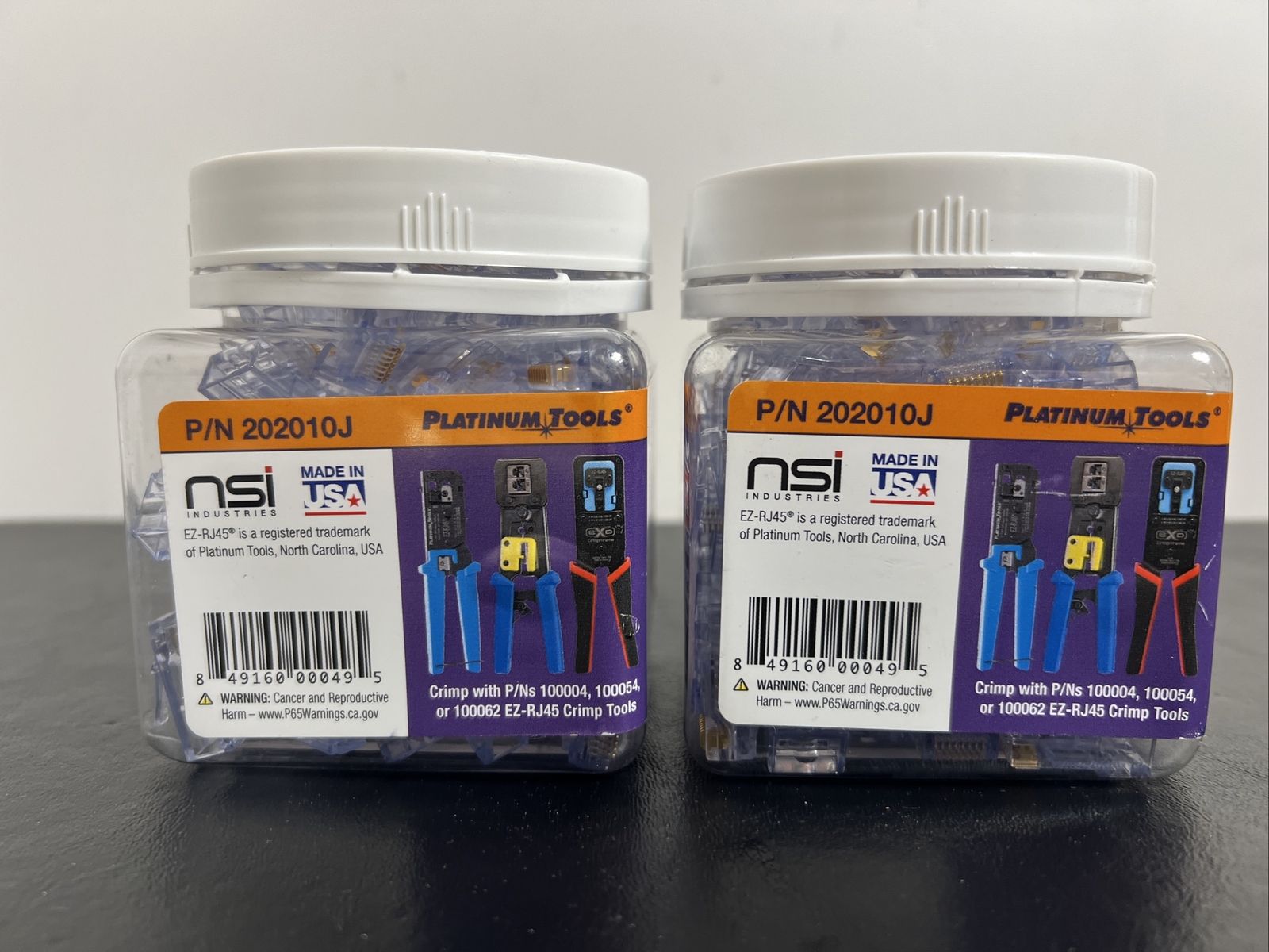 Total Rj45 Platinum Tools RJ45 Cat6 24-22 AWG Connectors 2 Pack 100 Each 200 Total ...