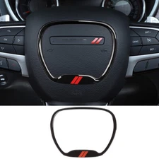 Car Steering Wheel Trim Cover Ring Decor Black For Dodge Challenger/Charger 15+