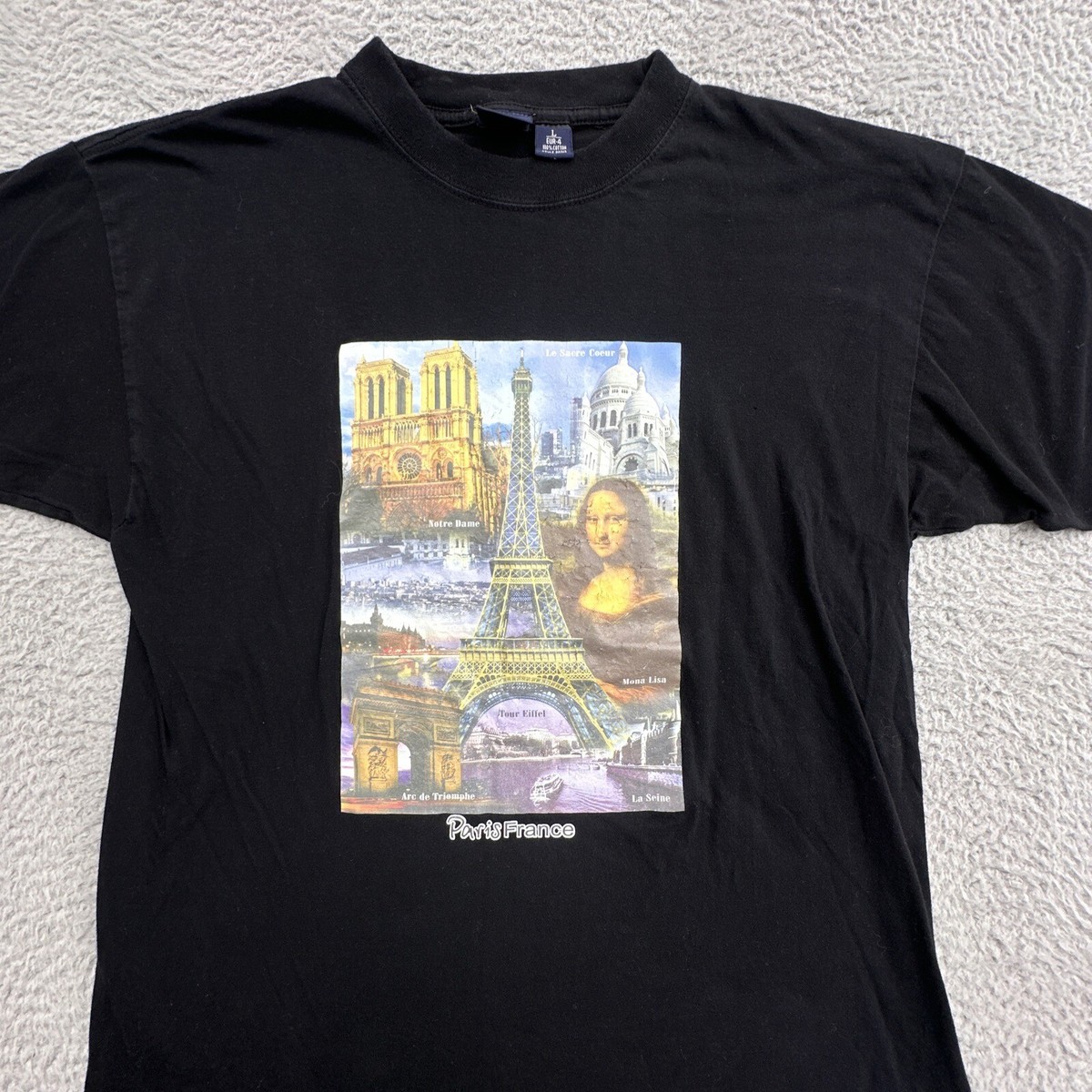 Ink Collection Mens L Black T Shirt Paris France Tourist