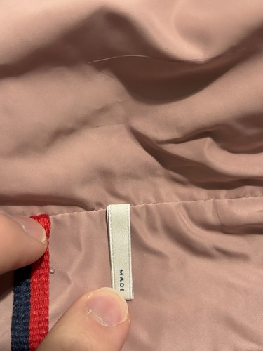 MONCLER Blush Pink Malachite Long Parka Trench Coat Size 4 Authentic XL - Picture 7 of 16