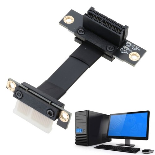 Câble PCIE X1 90 degrés angle PCIe 3,0 X1 X1 câble d'extension 8 Go/s - Photo 2/12
