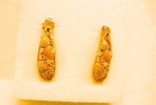 Black Hills Multitoned Gold 10k Half Hoop Earrings - 2 grams