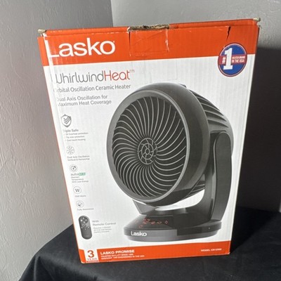 Lasko Orbital Oscillation Ceramic Heater CS12350, 1500W, Remote, Timer, Black