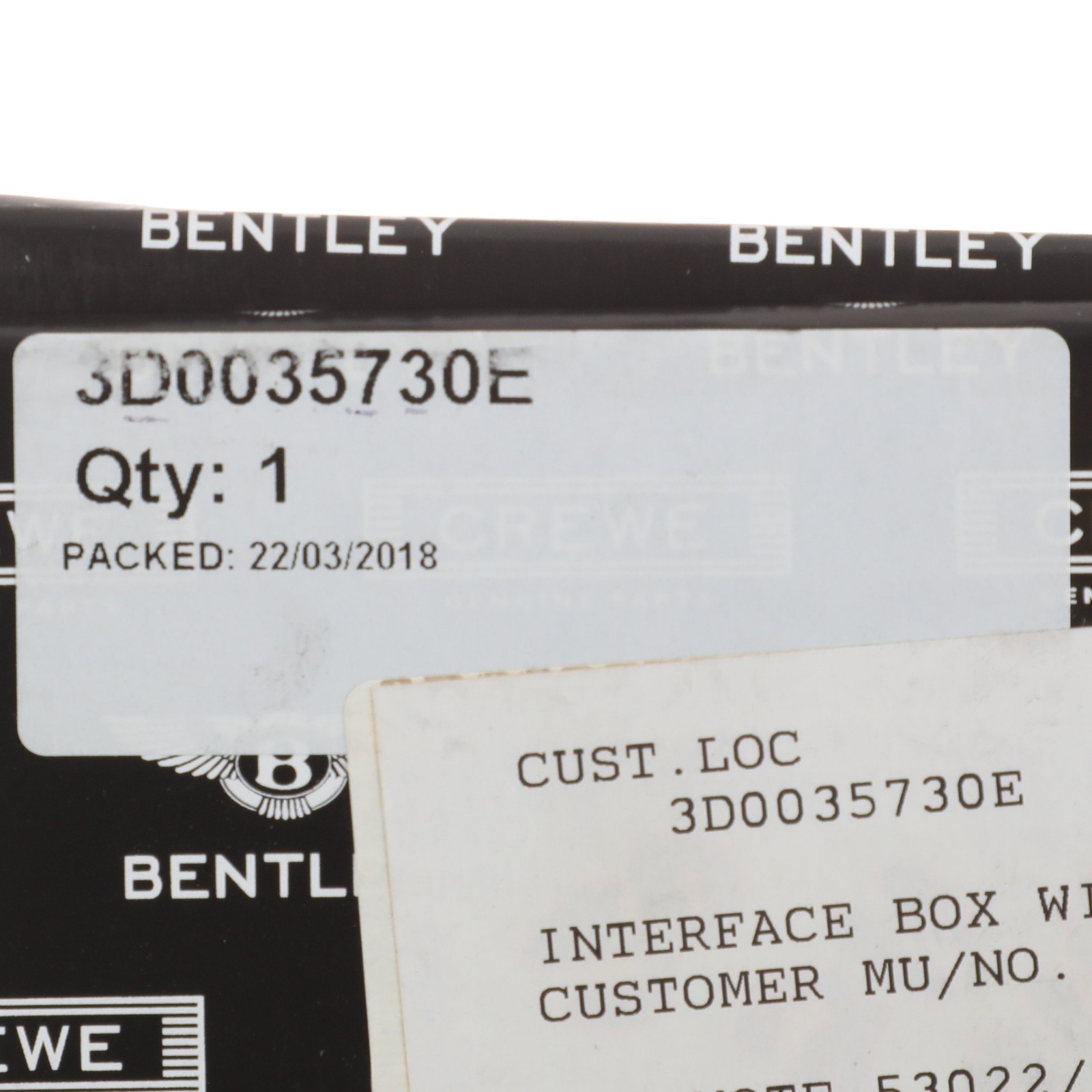 Bentley Continental 2006-2012 Gateway module P/N 3D0035730E