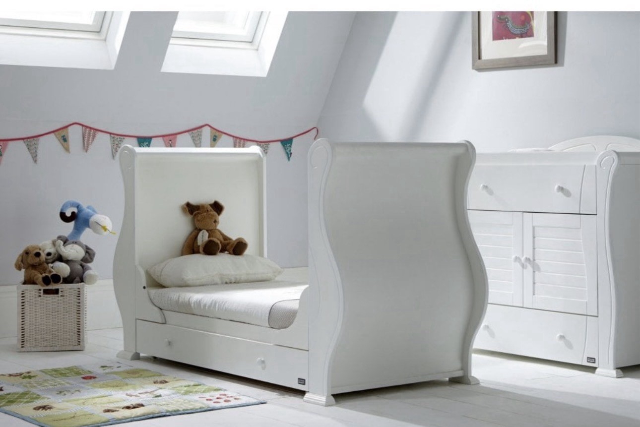Tutti Bambini Como 3-In-1 Cot Bed | 3 Adjustable Mattress Heights, Convertible to Toddler Bed & Sofa, 140x70 cm Mattress Size | Distressed Oak/Slate Grey 23 Tutti Bambini Louis 3 In 1 Cot Bed