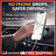 Magnetic Dashboard Phone Mount – Strong Suction, 360° Adjustable Car Holder