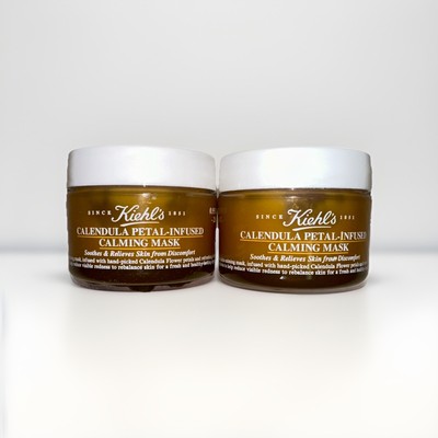 2 Kiehl's Calendula & Aloe Soothing Hydration Mask Travel Size 0.95oz/28ml*2