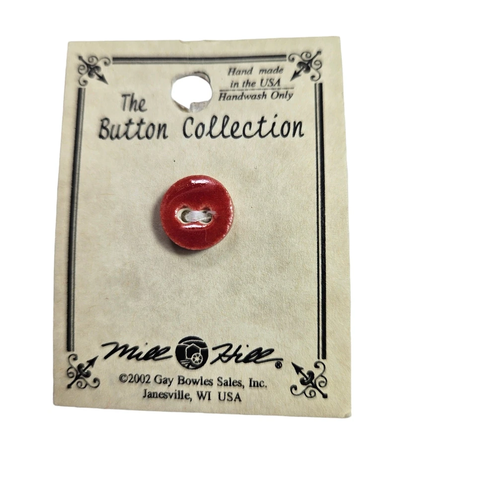 Mill Hill Americana Patriotic Ceramic Buttons Lot of 7 Variety Stitching New - Image 3 of 4