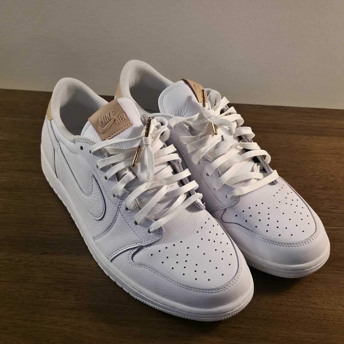Size 13 Air Jordan Retro OG Premium Low White Tan for sale