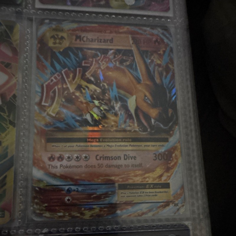 Pokémon TCG M Charizard EX Holo Card Lot in Binder Page, Standard Size
