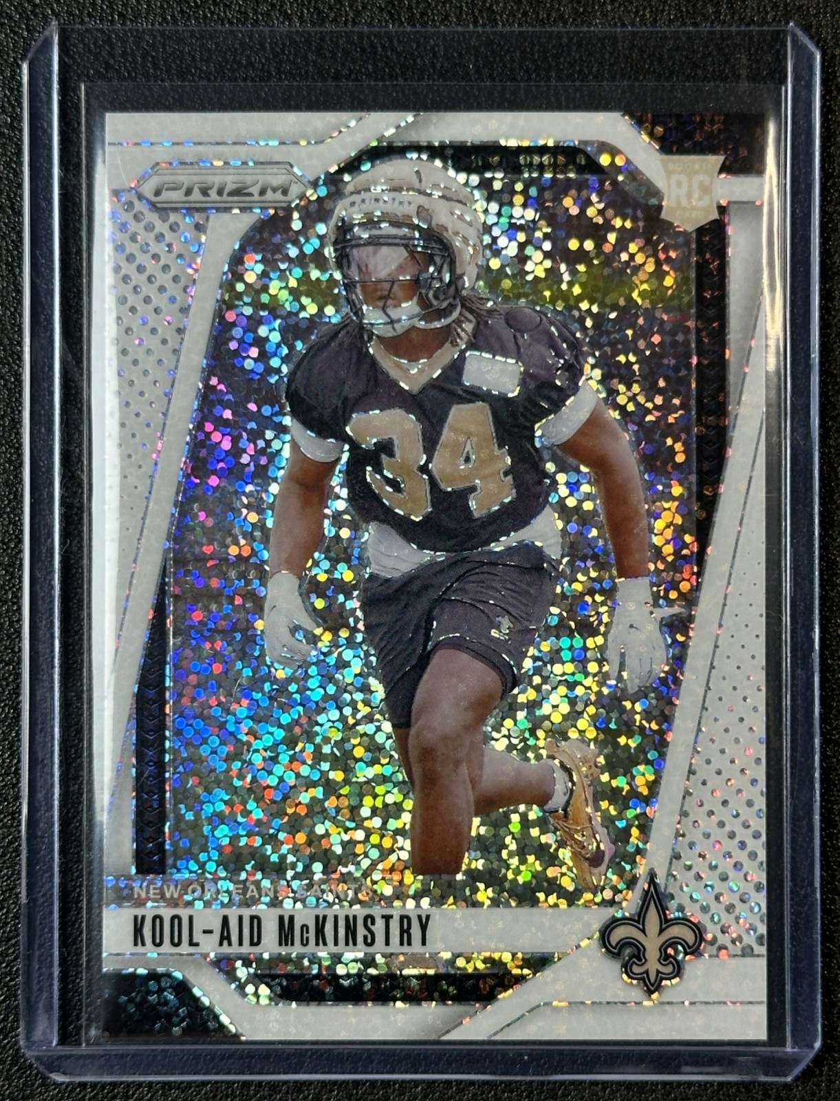 KOOL-AID MCKINSTRY 2024 PANINI PRIZM #363 WHITE SPARKLE SSP RC SAINTS