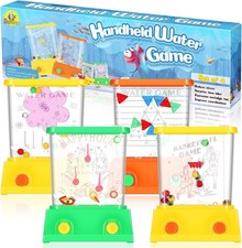 4 Pieces Water Games Handheld Water Ring Toss Handheld Game Mini Retro Games Pas