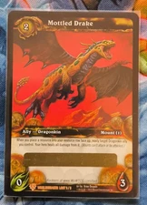 World of Warcraft WoW TCG Gcc - Loot Card - Mottled Drake - Unscratched MT/NM