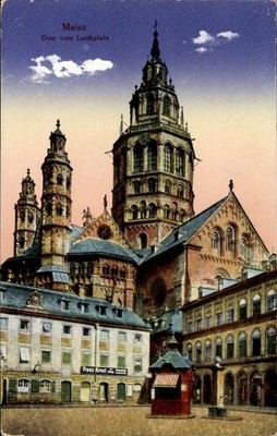 Ak Mainz am Rhein,  Dom vom Leichplatz, Franz Krust - 4926156