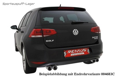 Remus Duplex Racing-Anlage ab Kat VW Golf 7 1.4 TSI je 2x84mm Street Race rund
