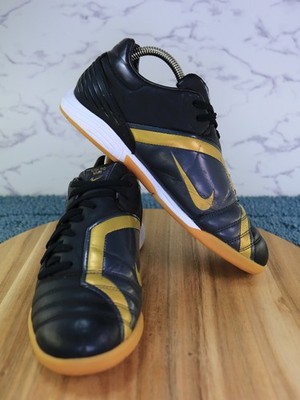 Nike Total 90 Shift Vintage IC Indoor Low Soccer Shoes Black Gold