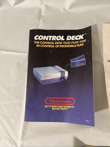 1988 Nintendo NES Control Deck Original Instruction Manual Zapper Inset Lot - Foto 3 di 13