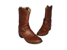Vintage Cowboy Boots Justin Roper Brown Women's Boot Sz 6B fit is Women's 7