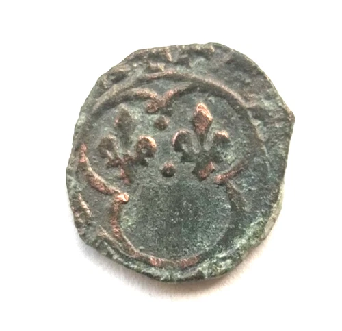 Obole Tournois au Lis de Charles VII - TOURS - 1438.1448 - Duplessy n°519- 0,77g - Photo 2/2