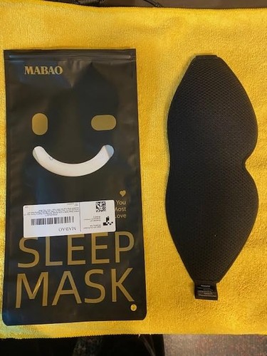 Masque de Sommeil pour Dormeur Latéral, Masque Yeux Sommeil Femme Homme 3D Contour Coupe Noir - Photo 7/10