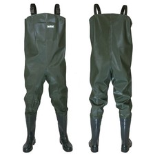 Wathose Angler Teich Fischer Hose Watstiefel Watthose Gummi mit Stiefel Gr 41-47