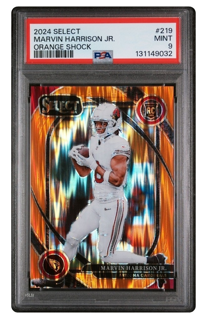2024 Panini Select #219 Marvin Harrison Jr. Orange Shock PSA 9 #269/399
